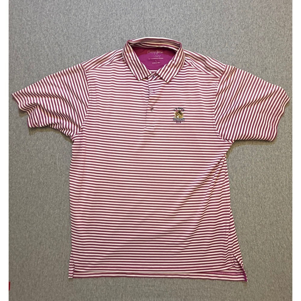 Bobby Jones X-H20 Mens 2016 US Open Oakmont Golf Polo Shirt Purple Striped Large